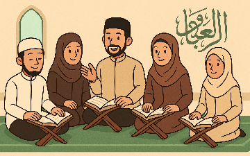 Illustrasi Guru Mengaji